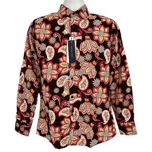 NWT Silver Stone Floral Collection Men's Shirt Small Modern Fit Button Down $149